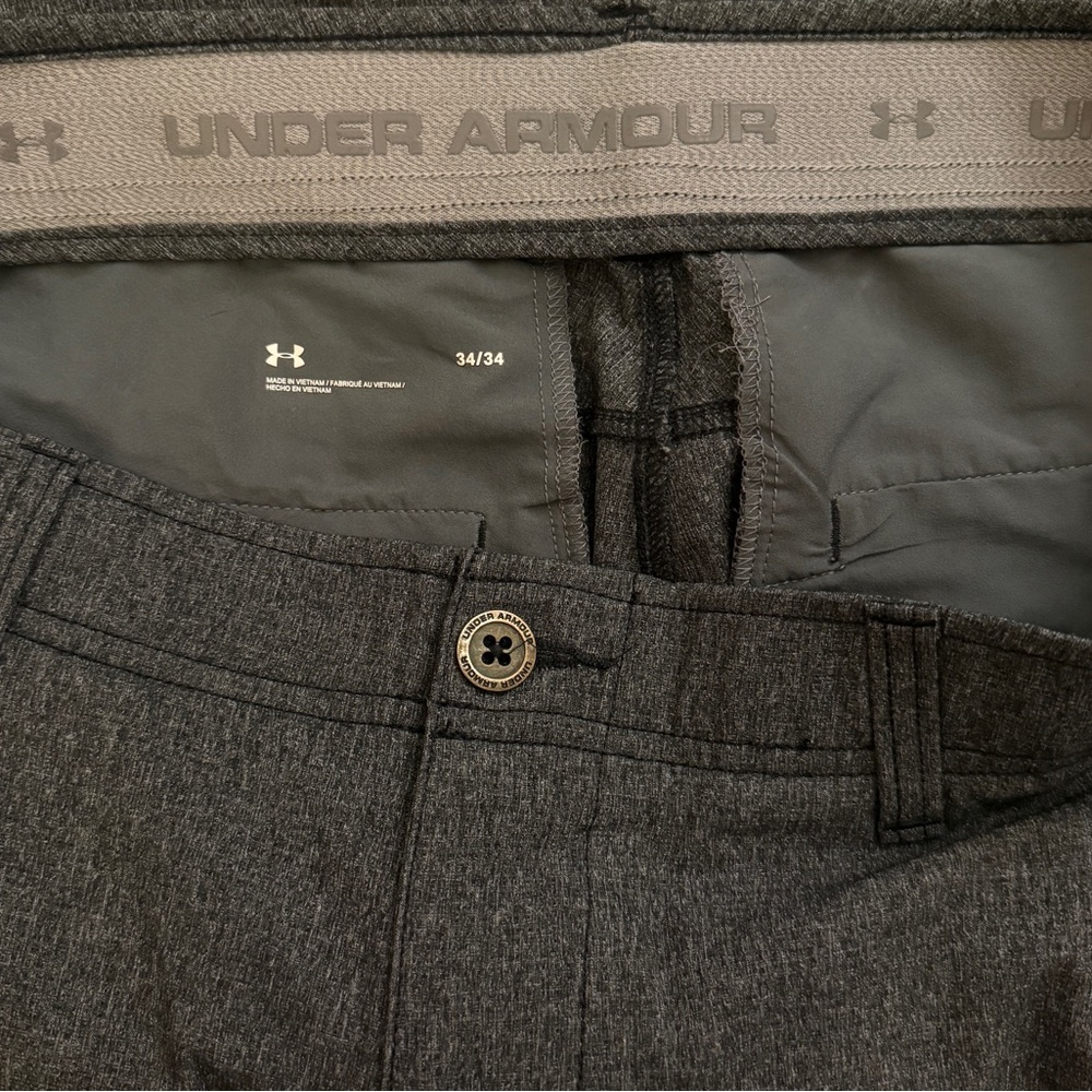 UNDER ARMOUR Men’s Vented Golf Pants size 34 x 34 color charcoal - Picture 5 of 9